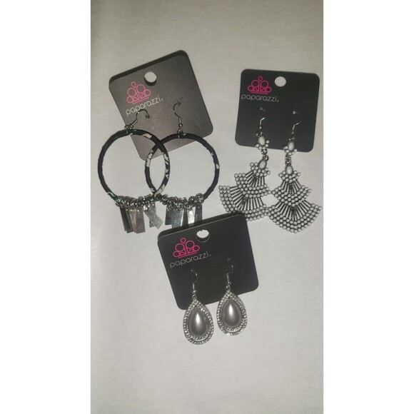 New Paparazzi Jewelry Earrings Lot Of 3 - Picture 1 of 4